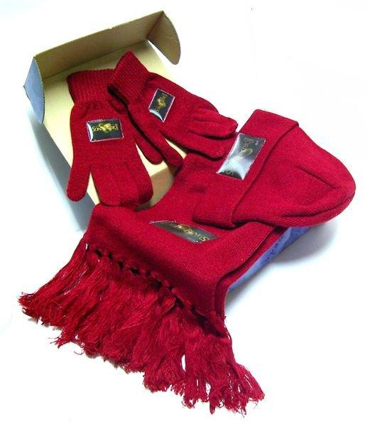 《銀玥書坊》暗紅色•魔戒3D針織圍巾手套帽子•限量典藏版組合【全新】給您暖烘烘的感覺•品味生活雜貨