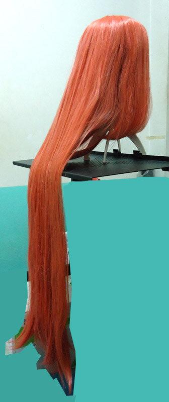 【全新現貨】橘粉色 100CM 長直髮 / COSPLAY 神樂 神威 VOCALOID MIKI