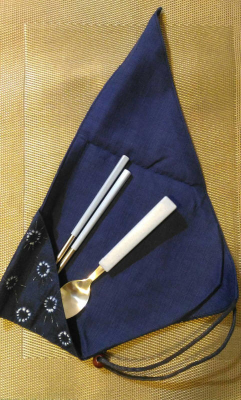 藍染 餐具袋 隨身環保餐具袋 短筷包