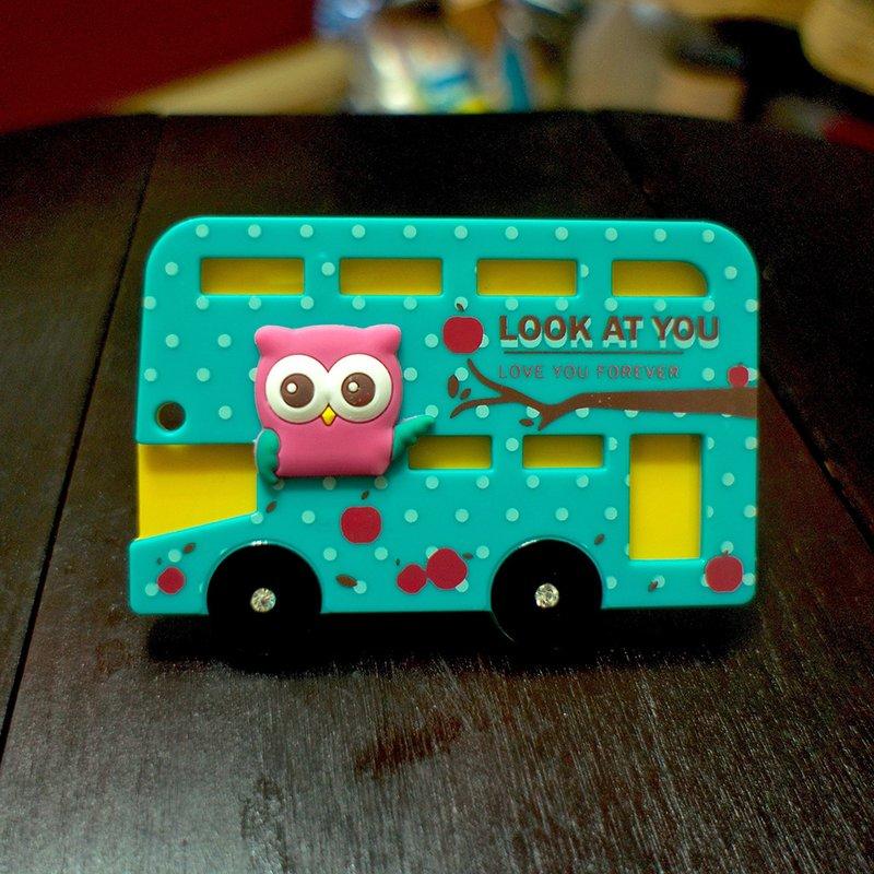 2015最新公車造型卡套 貓頭鷹 卡通卡包 韓國可愛卡片卡套提款卡信用卡夾 車票套 證件夾 草莓熊雜貨店