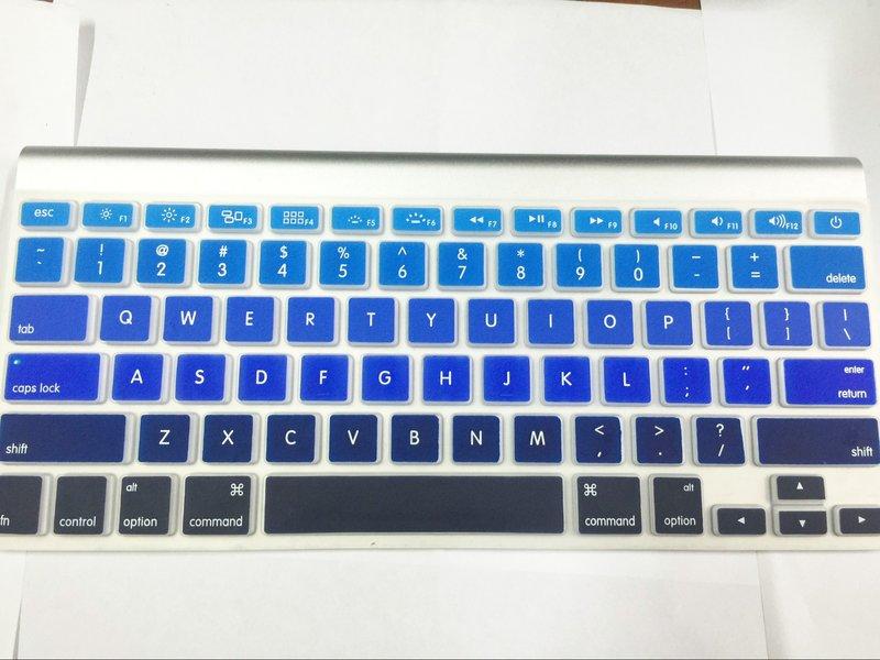*樂源*英文版鍵盤膜 適用於 蘋果 Wireless Keyboard G6 imac 漸變彩色保護膜