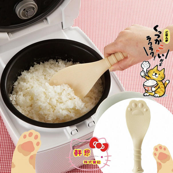 《軒恩株式會社》日本TORUNE發售 貓咪 貓掌 可站立 不黏飯 飯匙 飯勺 飯杓 162994