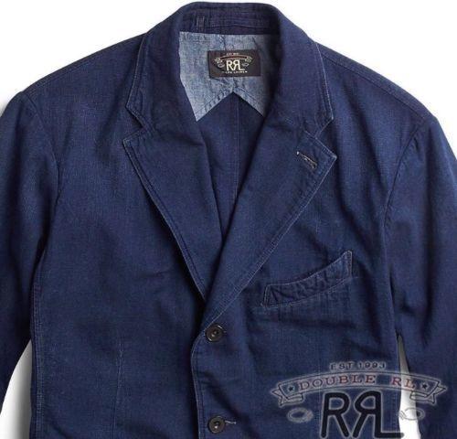 RRL】藍染丹寧西裝外套/ Indigo Cotton Sports Jacket-L | 露天市集