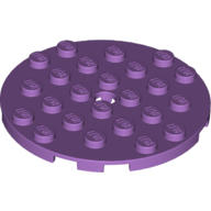 【小荳樂高】LEGO 中間紫色 6x6 圓形薄板1圓孔 Plate Round 6217677 11213