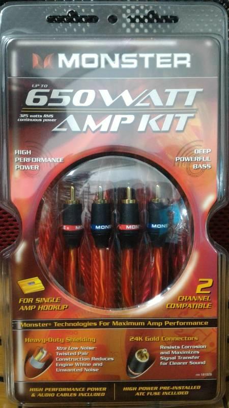 美國原裝Monster Cable BAIP 650 High Performance Amp Power Kit