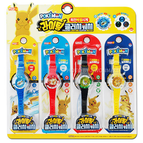 ♀高麗妹♀【預購】韓國 Pokémon GO《寶可夢-皮卡丘》 電子指針手錶.兒童手錶.生日禮物.新年禮物(顏色隨機)
