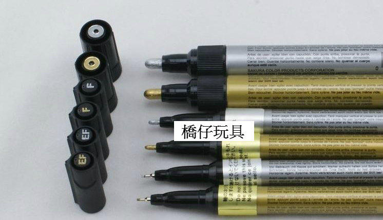 (橋仔玩具)  日本正版 PT Pen touch 櫻花牌 鋼彈筆 油性馬克筆 高亮土豪金屬漆筆(可補色 聖鬥士)單支