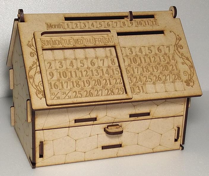 DIY 雷雕萬年曆、木質收納盒