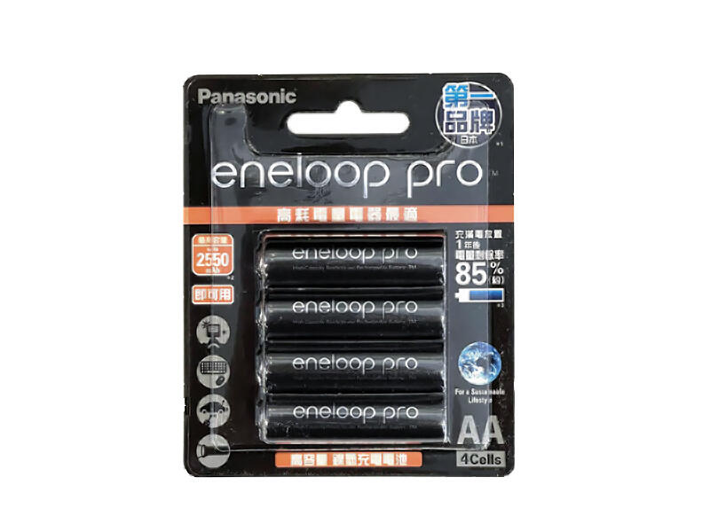 《動力屋 》公司貨國際牌黑色 eneloop Pro 低自放3號/4號充電池4顆