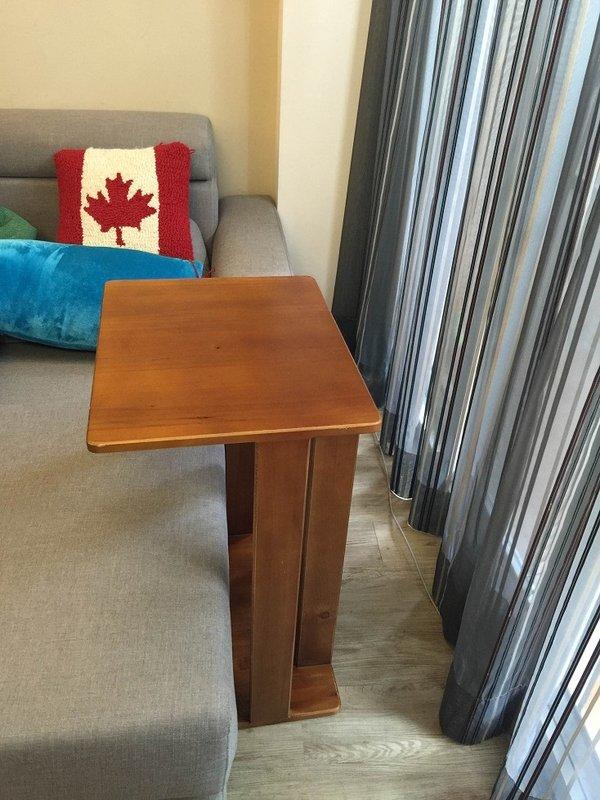【森林原木手工家具】原木沙發邊桌、床邊桌