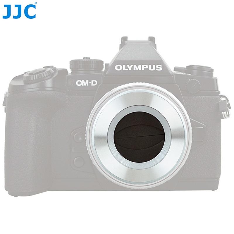 我愛買JJC銀色黑色Panasonic副廠鏡頭蓋12-32mm F/3.5-5.6自動鏡頭蓋相容原廠DMW-FLC37