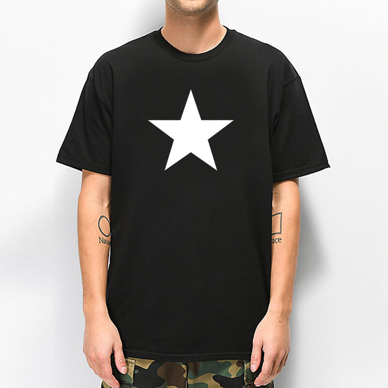 STAR Logo 短袖T恤 黑色 麻辣教師GTO西海岸刺青滑板龐克搖滾星星五芒星