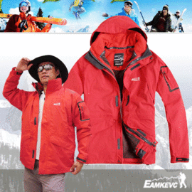 美國 Eamkevc《零碼2.5折》男款兩件式防風防水外套.登山風雨衣.透氣保暖刷毛外套 803(同Gore-Tex)
