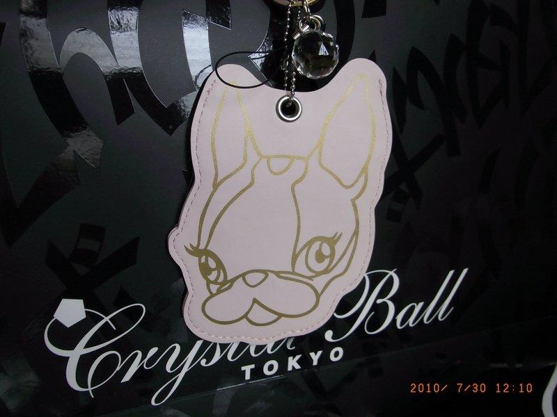 ●售出下標無效●GARCIA MARQUEZ(Crystal ball)狗頭2010粉色狗頭票夾&吊飾