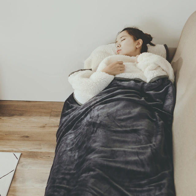 睡袋 銀河灰 加厚版法蘭羊羔絨睡袋毯(1.64kg)-絲薇諾