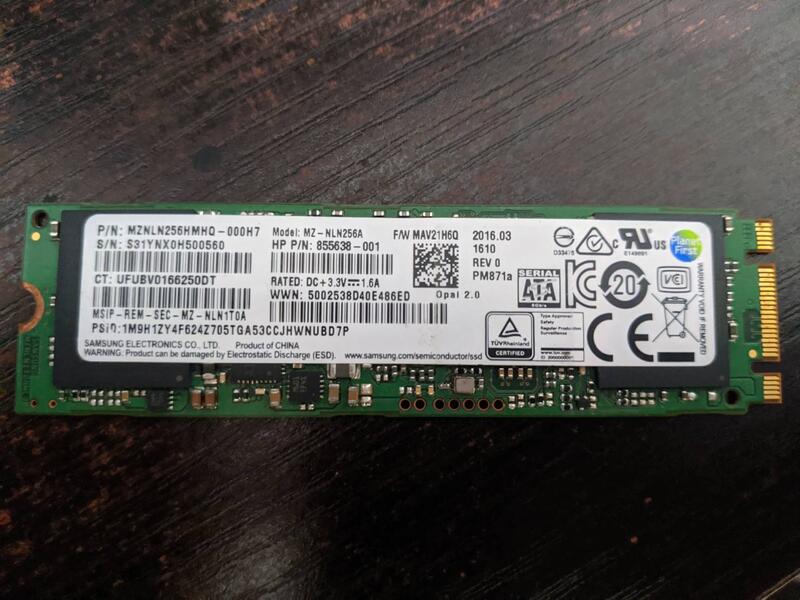 【楓糖小舖】Samsung PM871a M.2 SATA SSD 256GB 固態硬碟