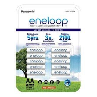 【控光後衛】日本 Panasonic國際牌eneloop 低自放電 3號 充電電池 10入裝