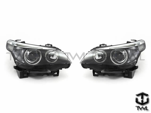 《※台灣之光※》全新BMW E61 E60 04 05 06年大五原廠型HID專用黑底光圈魚眼投射大燈頭燈白色反光片