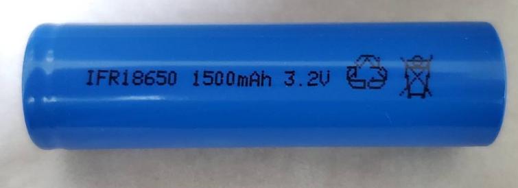 鋰鐵電池18650 1500mAh