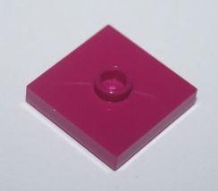 『鐵童玩具』LEGO 樂高 23893 87580 亮紅紫色 平板附凸點 Plate 2x2
