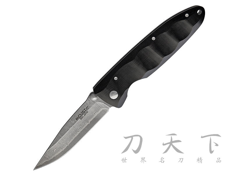 最後一組【刀天下】日本製造《Mcusta》MC-0017D "Classic Wave" 戰術折刀 工作刀 大馬士革鋼