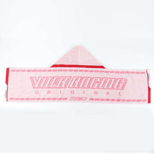 【翔浜車業】日本純㊣RAYS VOLK RACING 連帽運動毛巾(紅色)(附精美原廠鐵盒)