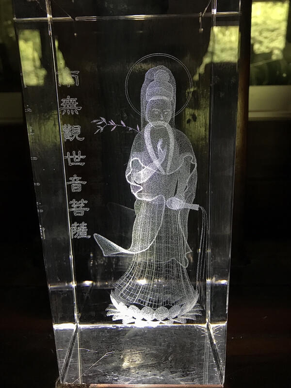超大號3D內雕水晶工藝品【觀世音菩薩】神像擺件 K9料