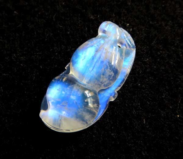 22*11*5mm/2g藍光超強玻璃體天然藍月光石葫蘆裸石吊墜項墜墬子掛墜項鍊珠寶玉石寶石首飾飾品