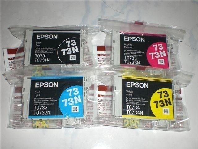 EPSON原廠墨水匣(73N)T0731N黑T0732N藍T0733N紅T0734N黃(黑色單顆390,藍色240元)