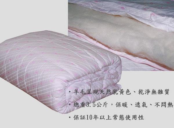 §同床共枕§ 日本知名品牌 碳化美麗諾羊毛被 雙人6x7尺 重3.5公斤