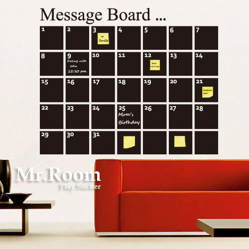 ☆ Mr.Room 空間先生創意 壁貼 時尚數字留言板 (DC008) 買就送擦擦筆，留言板 粉筆可用 黑板貼