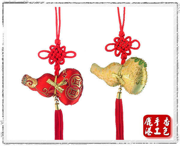 【鹿港傳統手工香包】中國結葫蘆傳統手工香包~福氣滿滿~財源滾滾-4色