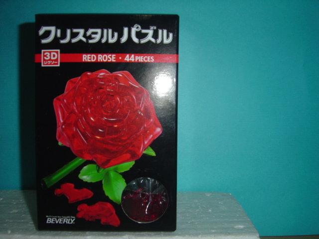 【京品四驅博士】結束營業日本BEVERLY3D立體水晶拼圖 紅晶玫瑰花(請先看關與我)