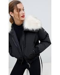 年終破盤價 真品  Emporio Armani Cropped Padded Jacket with Faux Fur