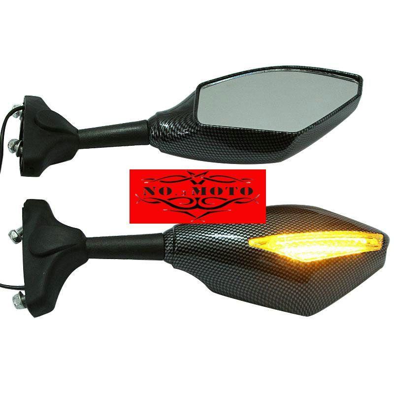黑色LED方向燈後照鏡後視鏡SUZUKI GSXR 600/750/1000 /隼/SV600 1000