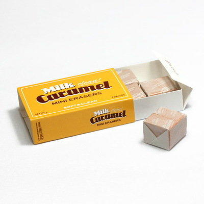 ◎。Bafa。◎韓國Studio Ding~caramel eraser 療傷系辦公小物 牛奶糖造型 創意橡皮擦(6入)