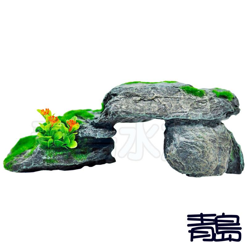 九月缺YS。。。青島水族。。。H-7907造景裝飾---階梯 石台 石梯 DIY 擺件 飾品 花園 園藝==石階