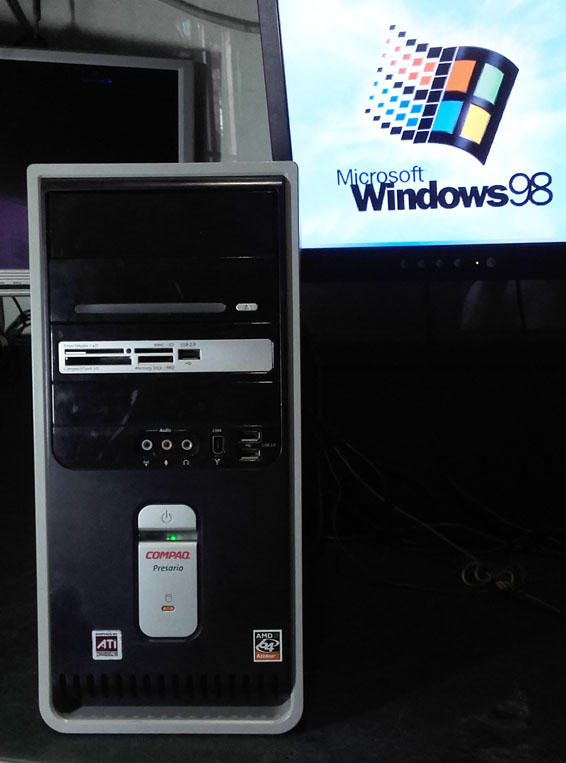 【窮人電腦】跑Windows 98系統！自組Compaq康柏AMD主機出清！雙北桃園可送外縣可寄！