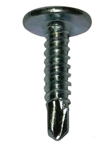 鍍鋅 8#×3/4" 圓頭華司鑽尾螺絲 6分 十字傘型自攻 小包裝100支