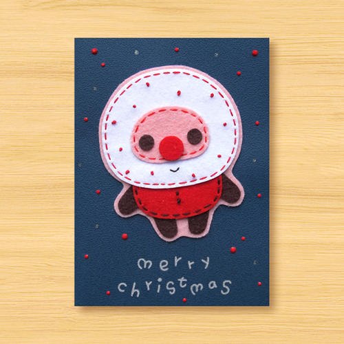 手工卡片：宇宙可愛聖誕老公公（聖誕卡、聖誕節）