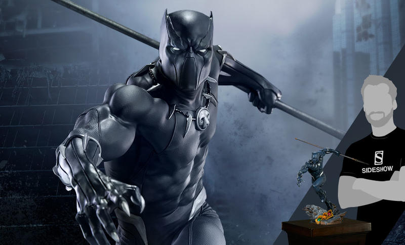 （售完，請勿下標）Sideshow BenToy Marvel Black Panther黑豹全身雕像SC-200563