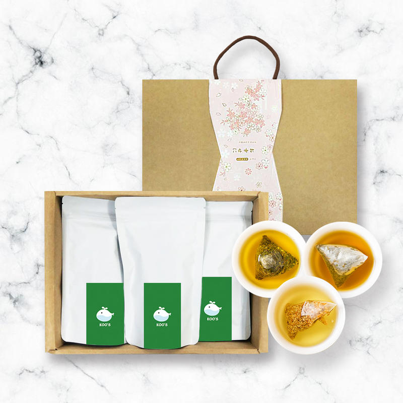 KOOS-綜合口味-蕎麥茶+桂花烏龍+金萱烏龍-禮盒組1盒(3袋1盒)