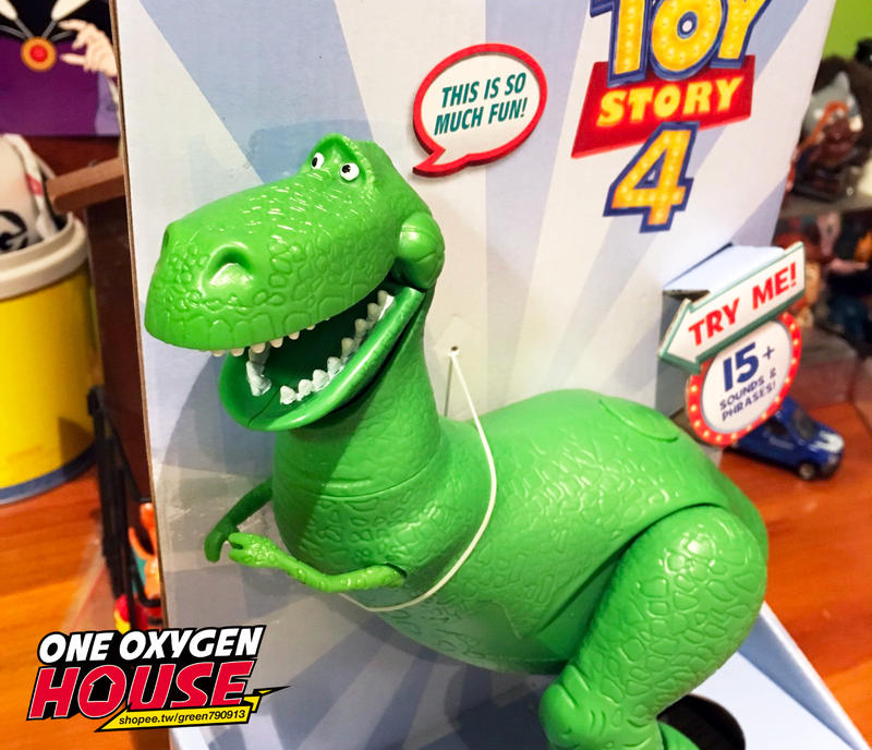 美國 Disney Toy Story REX 迪士尼 玩具總動員4 抱抱龍 發聲 盒裝 玩具 公仔 會講話 恐龍 可動