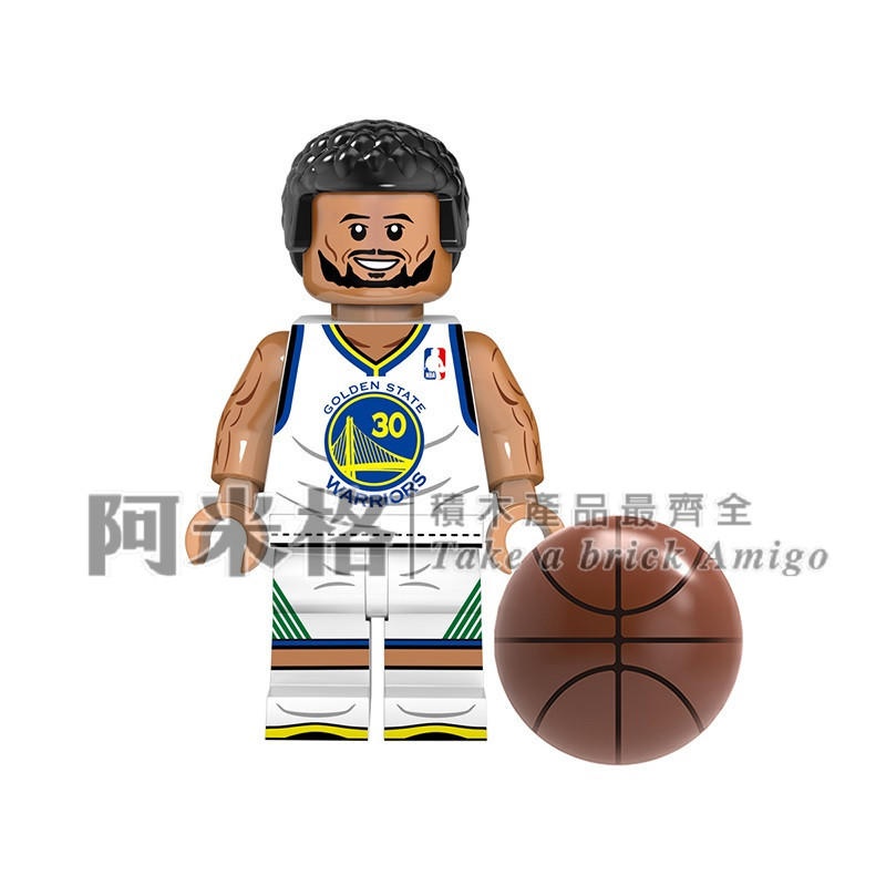 阿米格Amigo│XP151 史蒂芬 柯瑞 勇士隊 Stephen Curry NBA 籃球 球星第三方人偶非樂高但相容