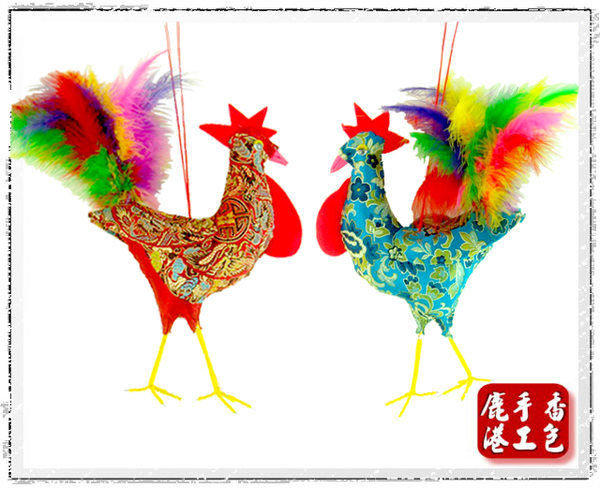 【鹿港傳統手工香包】 經典款式-特大手工公母雞-4色