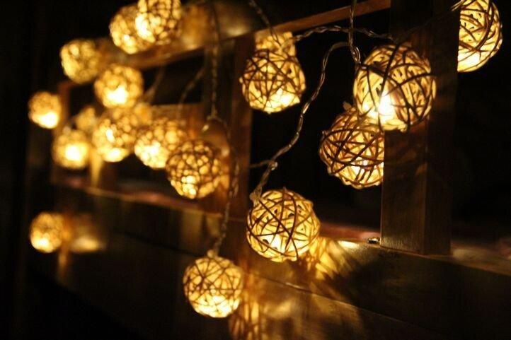 【綠市集】光控太陽能燈30LED燈 聖誕燈 節日 燈串 藤球 暖燈/彩燈A0219-2