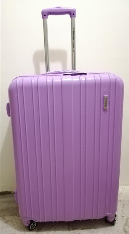 粉紫28吋全新雙排輪低燥音 雙拉鏈可加大 行李箱