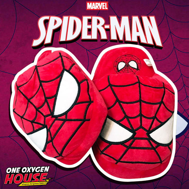 漫威 MARVEL SPIDER-MAN 蜘蛛人 拖鞋 室內拖 保暖拖鞋 絨毛 鞋子