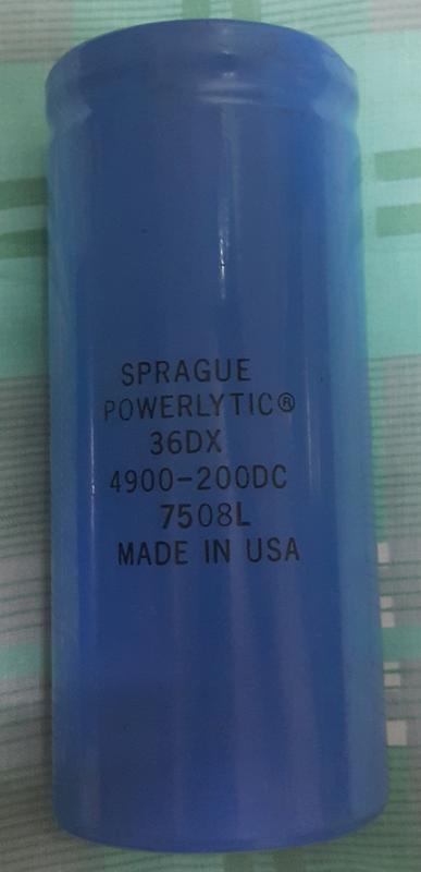 SPRAGUE 36DX 4900uF 200V 電解電容
