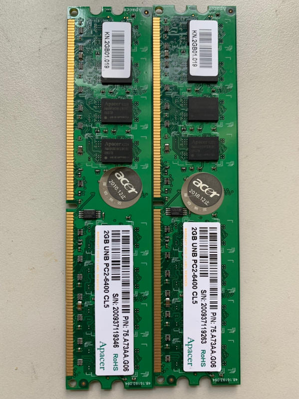 Apacer 宇瞻 DDR2 800 2G/高雄可面交